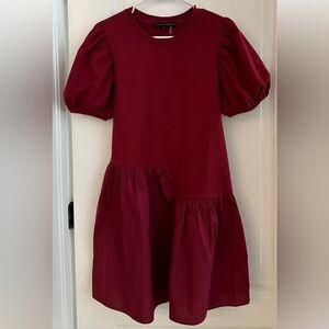 English Factory Deep Red Long Sleeve Dress Size S like New Burgundy Autumn Fall
